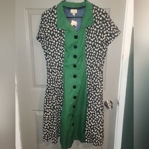 Lindy Bop Button Dress  size UK 22, US 18. New with tags